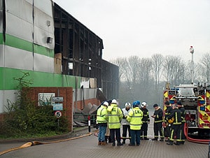 The fire severely damaged much of the site at the Milton Keynes MRF